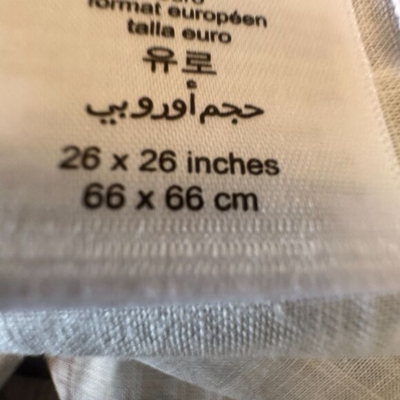 Pottery Barn Dot Medallion Reversible Cotton Euro Sham 26x26" Square Sea Glass - Picture 5 of 9